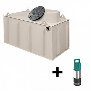 Samonosná nádrž na dešťovou vodu 2v1 hranatá 11 m³ / 11 000 l